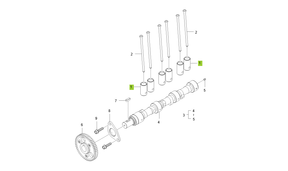 EA1-G123001 CAMSHAFT GROUP