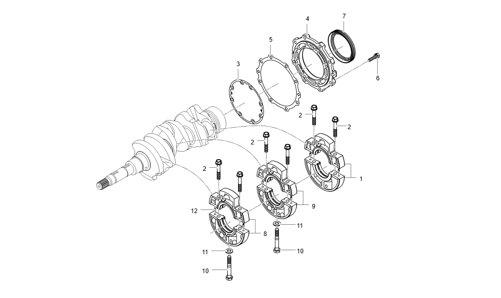 EA1-G112005 MAIN BEARING CASE GROUP