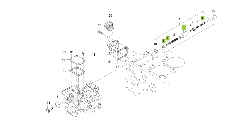 EA1-G154007-ENGINE STOP LEVER GROUP