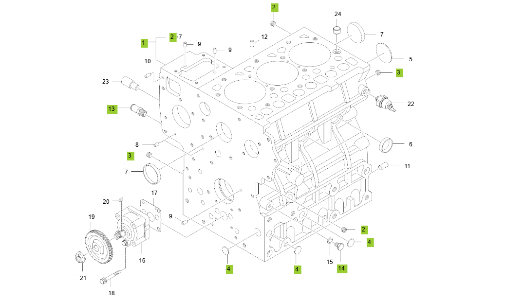 3B183LWS-E010-CYLINDER BLOCK GROUP
