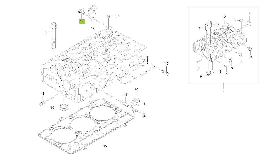 EB1-G113001-CYLINDER HEAD GROUP
