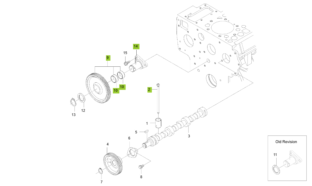 3C100A-E100-CAMSHAFT GROUP