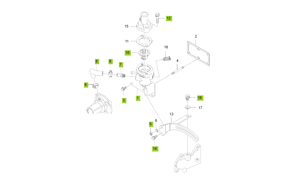 3C100A-E190-WATER HOSE GROUP
