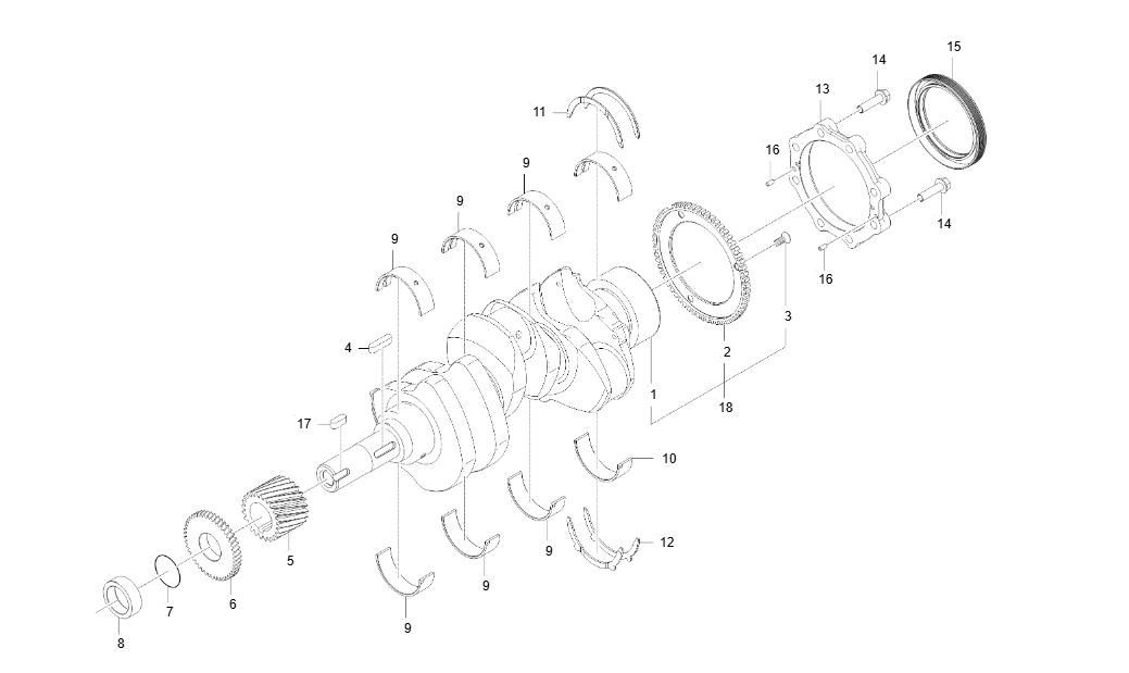 EH3-G121002-CRANK SHAFT GROUP