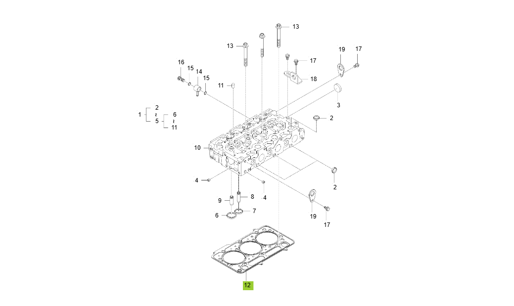 EH3-G113003-CYLINDER HEAD GROUP