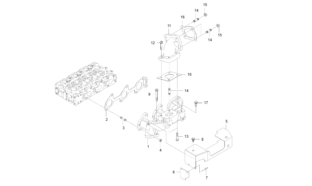 EH3-G133002-EXHAUST MANIFOLD GROUP