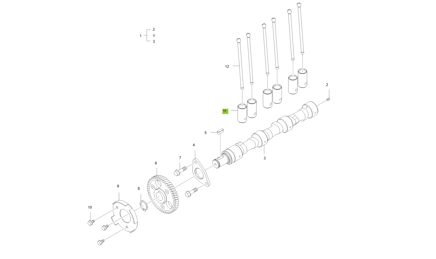 EH2-G123001-CAMSHAFT GROUP