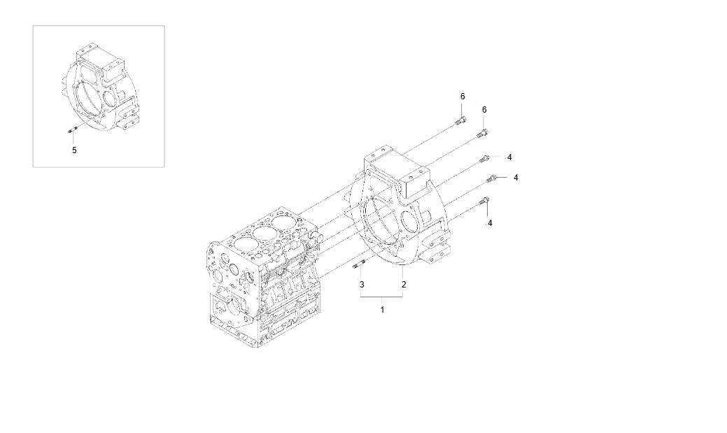 EH2-G117004-FLYWHEEL HOUSING GROUP