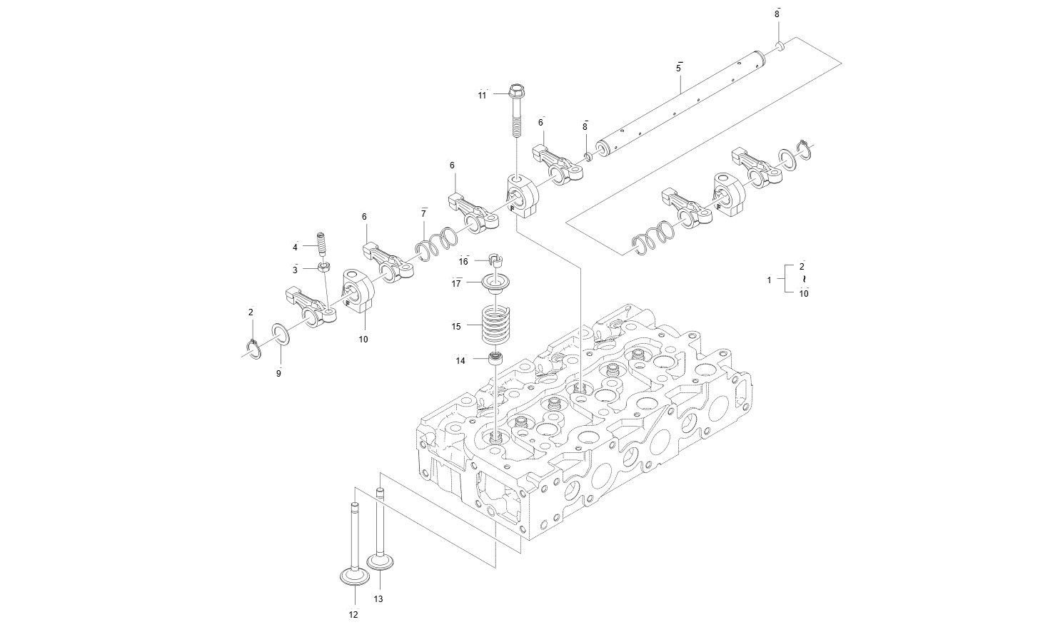 EH2-G125001-ROCKER ARM_VALVE GROUP