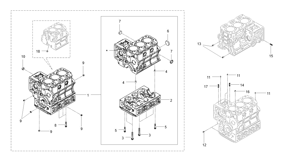 EL1-G111001 CYLINDER BLOCK GROUP