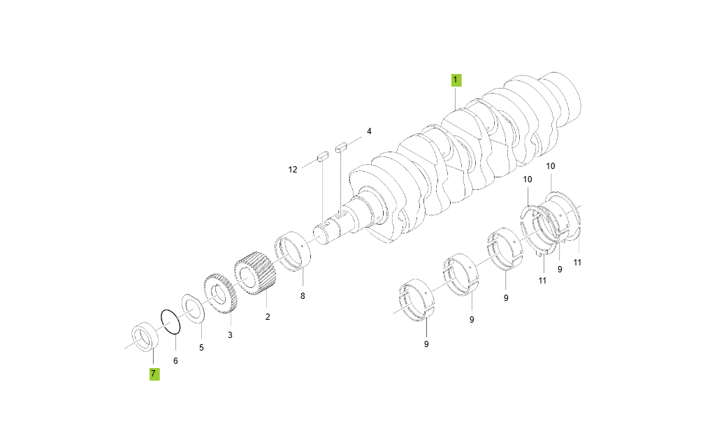 EB2-G121001-CRANK SHAFT GROUP