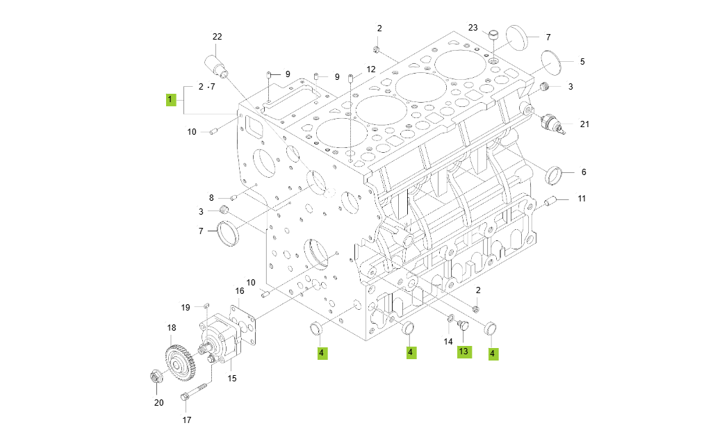 4B243LWS-E010-CYLINDER BLOCK GROUP