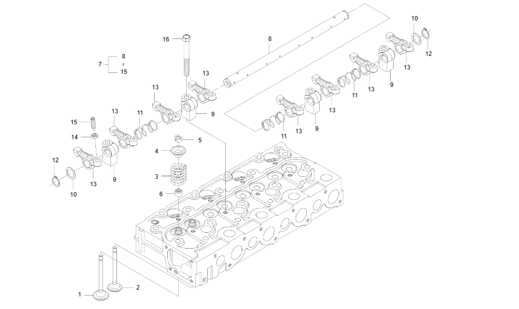 4A220A-E080-VALVE ROCKER ARM GROUP