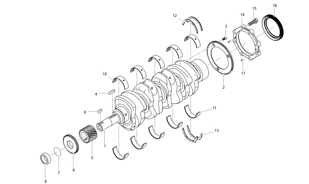 EH1-G121001-CRANK SHAFT GROUP