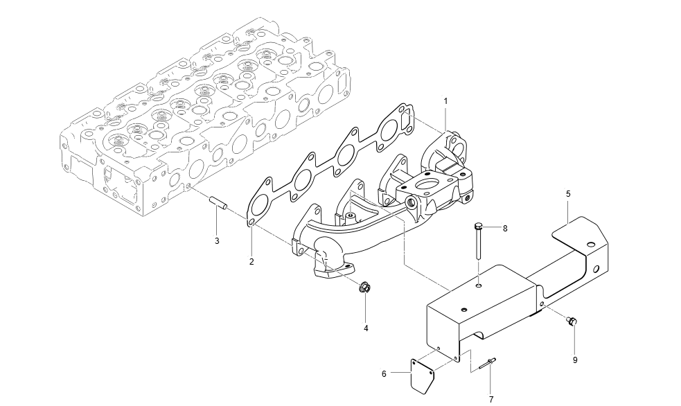 EH1-G133001-EXHAUST MANIFOLD GROUP