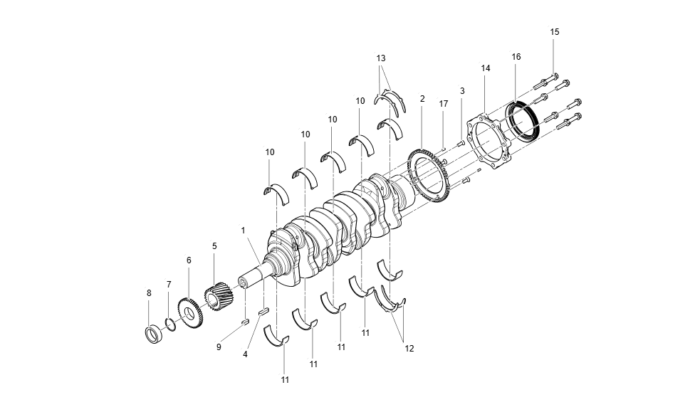 EH5-G121001-CRANK SHAFT GROUP