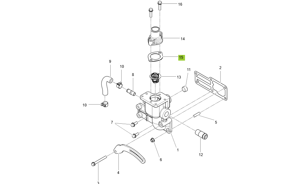 EH5-G162001-WATER FLANGE GROUP