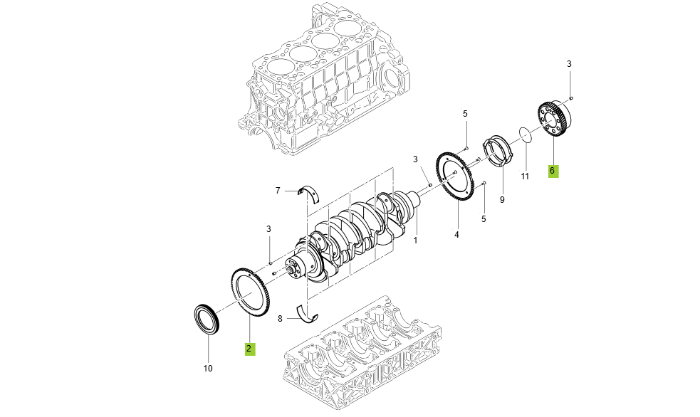 EJ1-G121001-CRANK SHAFT GROUP